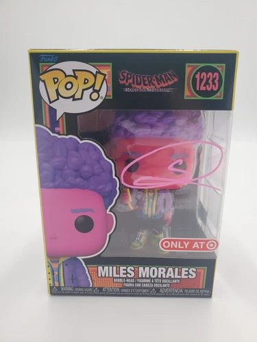 Shameik Moore Signed Spider-Man Miles Morales Funko Pop! # 1233 Blacklight