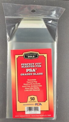PSA Perfect Fit Sleeves Graded Card -No PSA Logo 50 100 200 500 1000 2500 Case