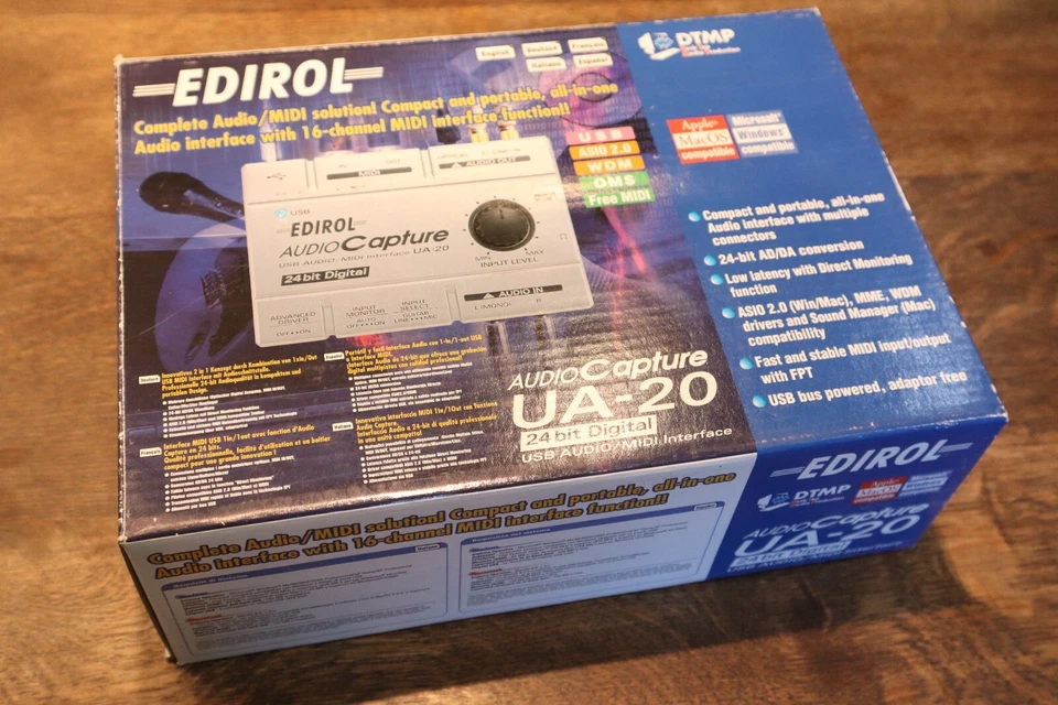 Brand New OLD STOCK   EDIROL (Roland) UA-20 24 bit USB Audio/MIDI Interface - Image 2 of 4