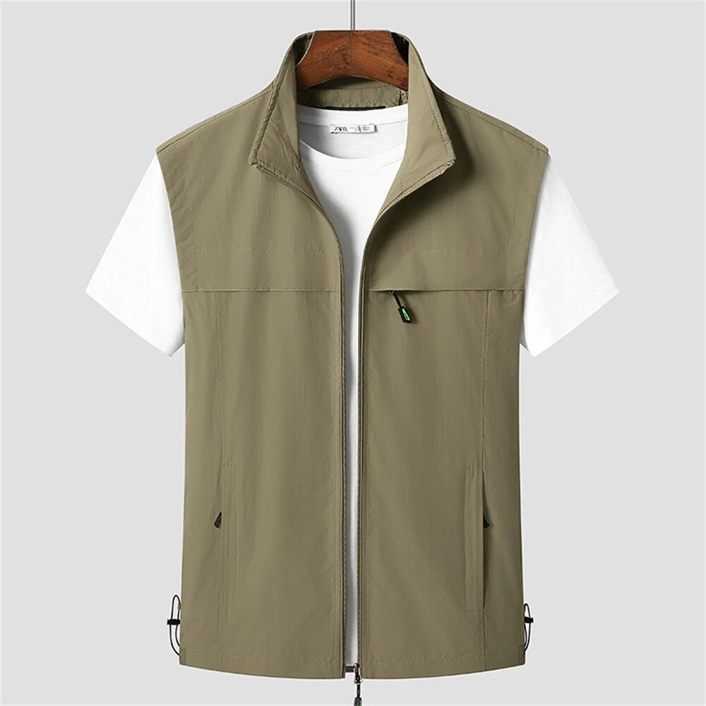 Men's Outdoor Work Fishing Travel Photo Vest Jacket Multi Pockets