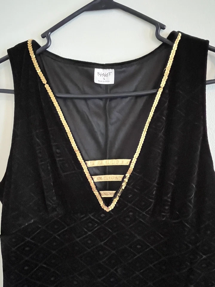 Disfraz de Cleopatra exquisito Spirit para mujer, vestido negro/dorado talla grande Foto 4 de 4