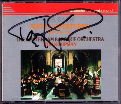 Ton KOOPMAN Signiert BACH Orchestral Suites (Overtures) No.1 2 3 4 GA DHM 2CD