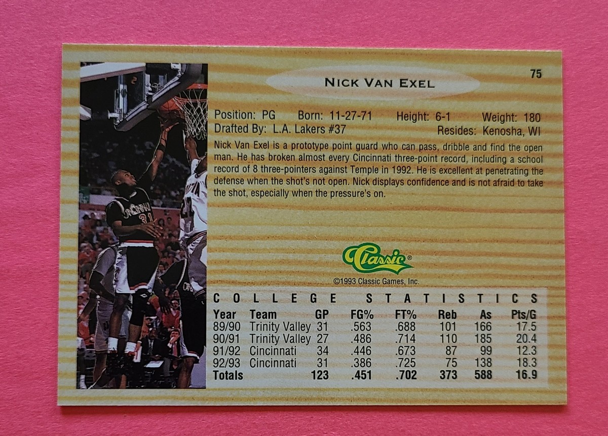 1993 Classic Draft Picks #75 Nick Van Exel NM-MT | eBay