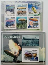 S.Tome and Principe  2009 AIRSHIPS 2 BLOCKS MNH