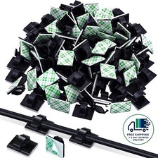 100 piezas de clips adhesivos para cables, clips resistentes para cables