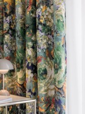 Retro Pastoral Flower Room Blackout Heat Insulation Oil Painting Style Curtain