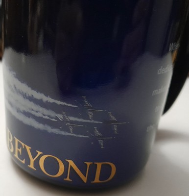 BLUE ANGELS COFFEE MUG ''ABOVE & BEYOND'' UNITED STATES NAVY MOTIVATIONAL PROMO @@