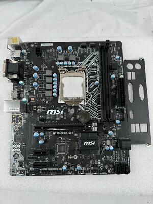 MSI H110M ECO-S01 Intel LGA 1151 DDR4 mATX Motherboard ; Tested