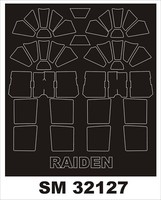 Mitsubishi J2M Raiden Canopy Painting Mask To Hasegawa Kit #SM32127 1/32 Montex