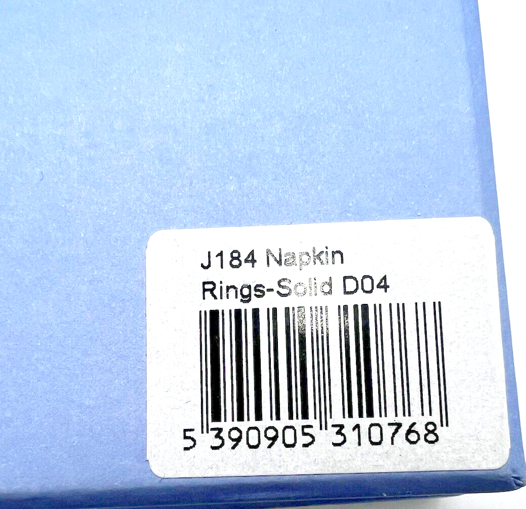 Newbridge Silverware J184 Set of 6 Solid Napkin Rings New Original Box