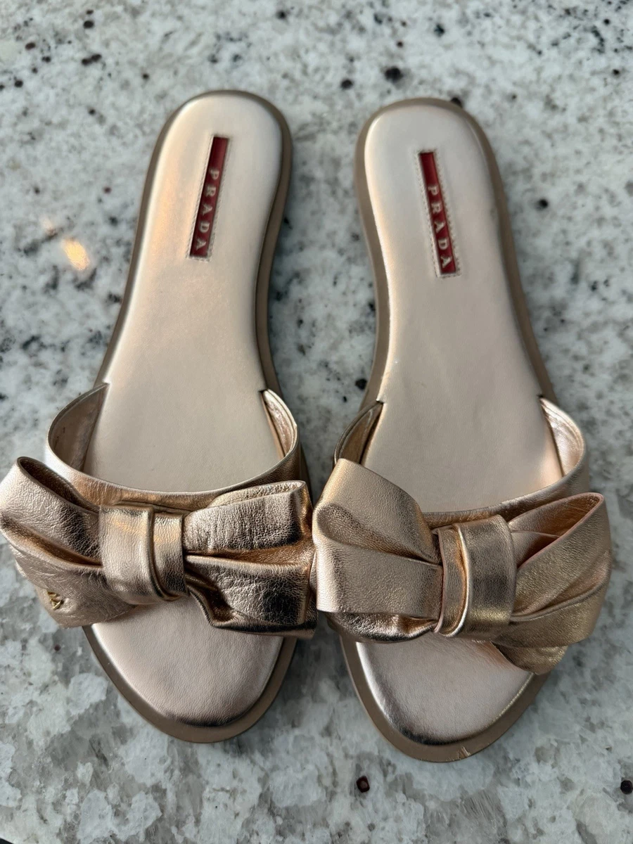 PRADA Gold Sandals for Women for sale | eBay
