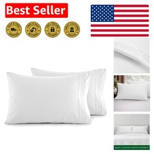 Double Brushed Microfiber Pillowcases - 1500 Thread Count Feel, White