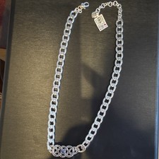 NEW Brighton Interlok JM4533 Reversible Crystal Adjustable Necklace 17.25  