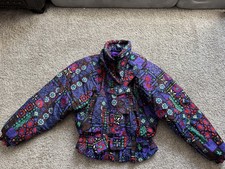 vintage Edelweiss ski jacket bold geometric folk 80s 90s European apr s-ski