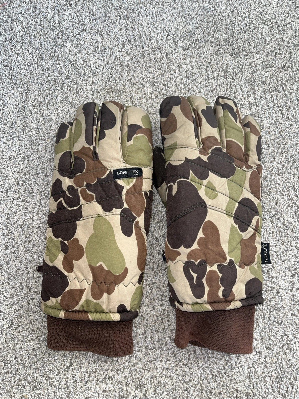 VTG Gordini Thinsulate Gore-Tex Camo Leather Gloves Men’s L