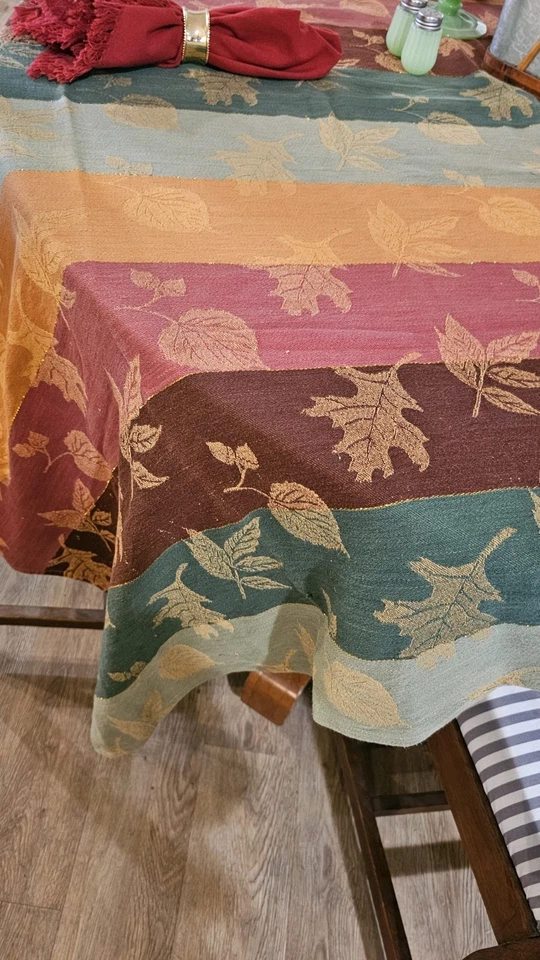  MANTEL COLORIDO HOJA OTOÑO MEZCLA ALGODÓN 54 X 78. It's Right Around The Crner Foto 3 de 4