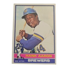 Hank Aaron 1976 Topps Milwaukee Brewers #550 NM-MT