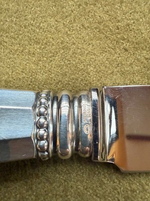 Large Georg Jensen Acorn Carving set in sterling silver and