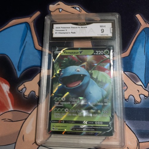 Pokemon Venusaur V 1/73 Ultra Rare Champion's Path Graded 9 Mint Tcg Card