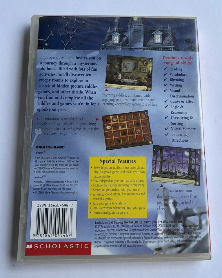 I Spy Spooky Mansion CD-ROM Scholastic PC For Kids - Free Aus Post! NO CD KEY - Image 2 of 3