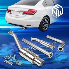 For 12-15 Honda Civic Si Sedan K24 4 Muffler Tip Racing Catback Exhaust System For 12-15 Honda Civic Si Sedan K24 4 Muffler Tip Racing Catback Exhaust System