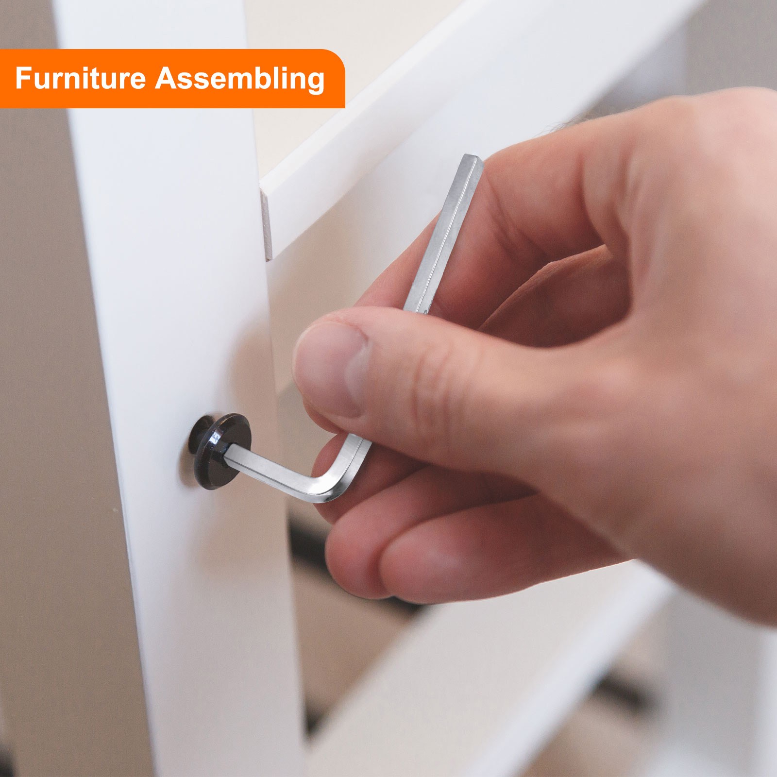 9pcs Ball End Hex Key Wrench Set 1.5-10mm Long Arm L-Shape Metric Wrenches