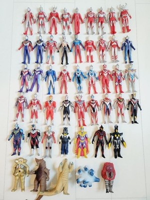 Ultra Man Soft Vinyl Figure Lot of 48 Diverse Designs and Poses