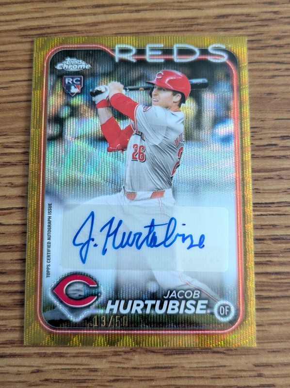 2024 Topps Chrome Update Jacob Hurtubise Gold Refractor Auto #'d 13/50