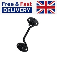 1-4 Pk Galvanised Steel Cabin Hook & Eye Latch Lock Shed-Gate Door Catch Holder