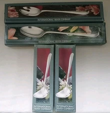 NOS International Silver Co. Silverplated Serving Set • 4-Pc Hostess Lot