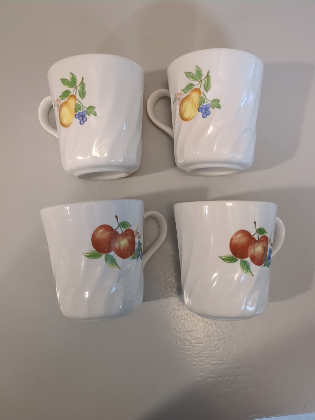 Corelle Cups Mugs Coordinates Stoneware Swirl Chutney Coffee Fruit Set Of 4