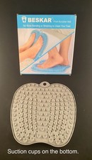 BESKAR Foot Scrubber Bath Mat Suction Cups Back Washer Back Exfoliating