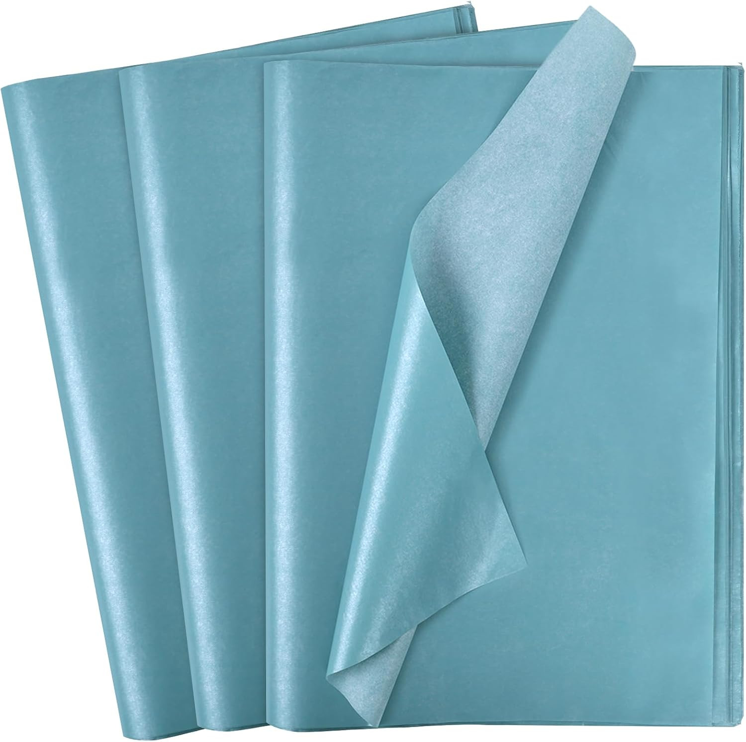 , 14 X 20 Inch Metallic Teal Gift Wrapping Paper Bulk For