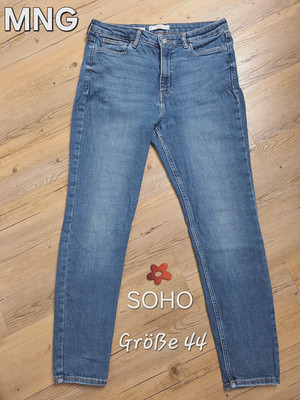 Mango MNG   Jeans SOHO High waist denimblau STRETCH 44  L = 105 cm   wie NEU