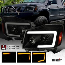 Fit 2004-2015 Titan 04-07 Armada Black Smoke Projector Headlights Led Sequential Fit 2004-2015 Titan 04-07 Armada Black Smoke Projector Headlights Led Sequential