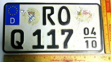 German motorcycle license plate biker garage collectible Germany memorabilia