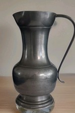 Antique French Pewter Jug/Ewer - Stamped 'Etain AM and Shield' circa 19th C.