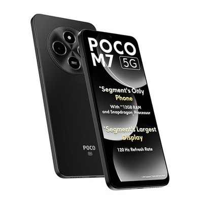 POCO M7 5G (Satin Black, 128 GB) (6 GB RAM)   4 Gen 2 5G Processor