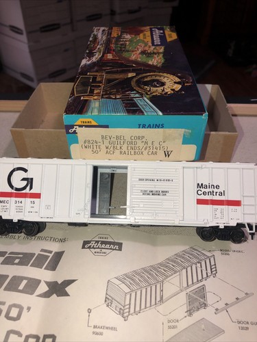 Vintage HO Athearn Bev-Bel # 824-1 Maine & Central 50’ ACF Railbox Car RD.#31415 | Condition: Used