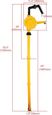 Barrel Pump Plastic Polypropylene Hand Rotary Transfer Drum Pump 300Cc(300Ml), 7