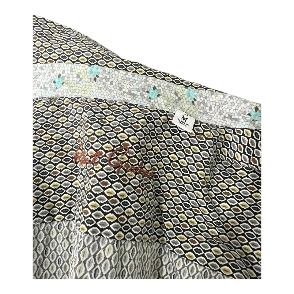 Robert Graham Button Down Shirt Short Sleeve Patterned Designer Size M Summer - Image 4 of 4