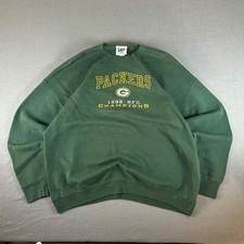 Vintage Green Lee Sport Green Bay Packers Crewneck Size XXL