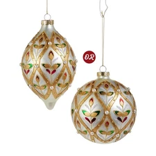 NEW Raz The Christmas Shoppe Red, Green Gold Ornament