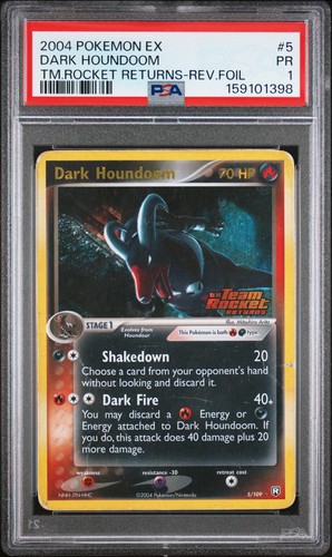 Dark Houndoom graded PSA 1 for sale on eBay