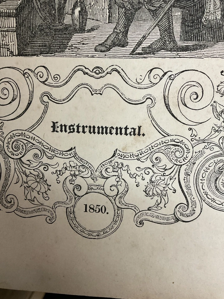 VERY RARE , Leatherbound, The Music Library , Instrumental, Classical 1850 V4 - Image 4 of 4