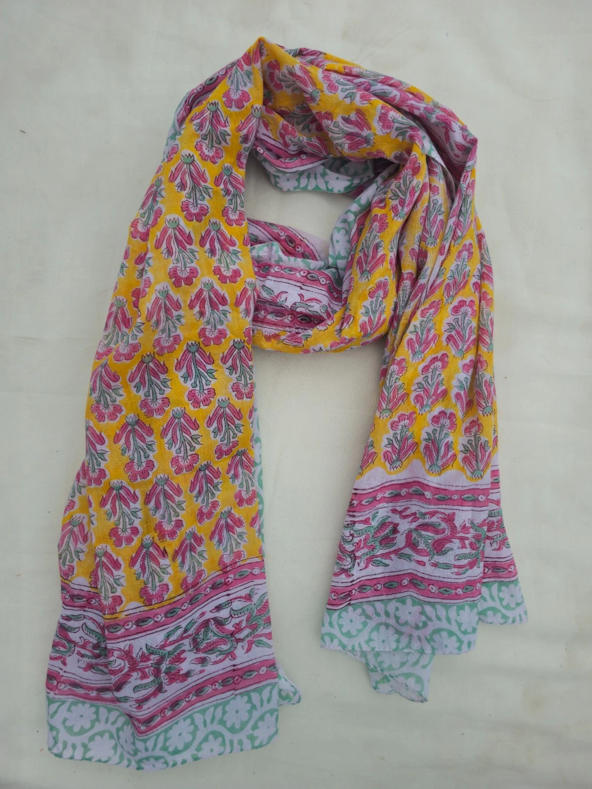 Cotton Sarong Beach Wrap - Indian Block Print Sarong for Stylish Swimwear