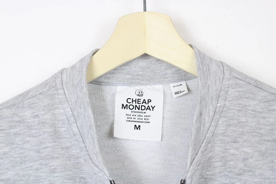 Cheap Monday Swipe Sweatshirt Men M Pilot Style Gray Melange - Image 4 of 4