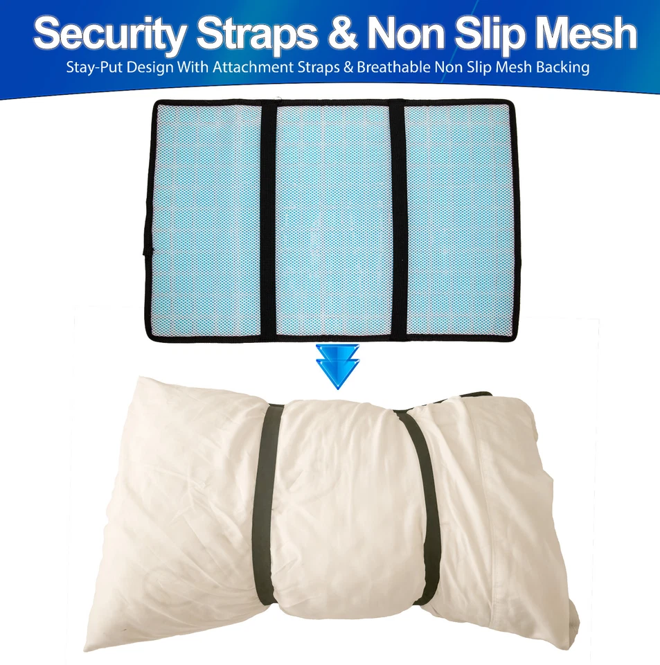 Almohadilla de almohada de gel de enfriamiento con células de gel de enfriamiento alfombrilla de enfriamiento para sofocos, perros y más Foto 4 de 4