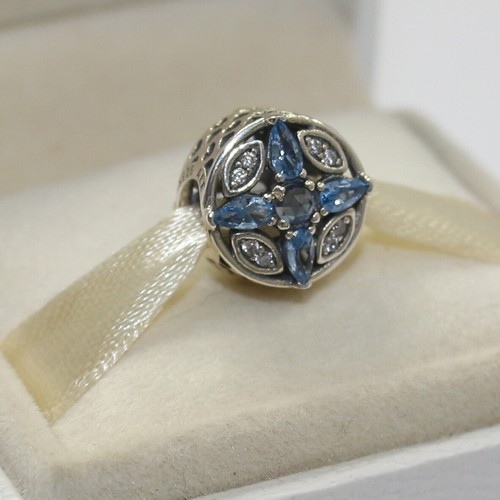 Authentic Pandora Charm Patterns of Frost Multicolored 791995NMBMX W Suede pouch - Picture 3 of 6