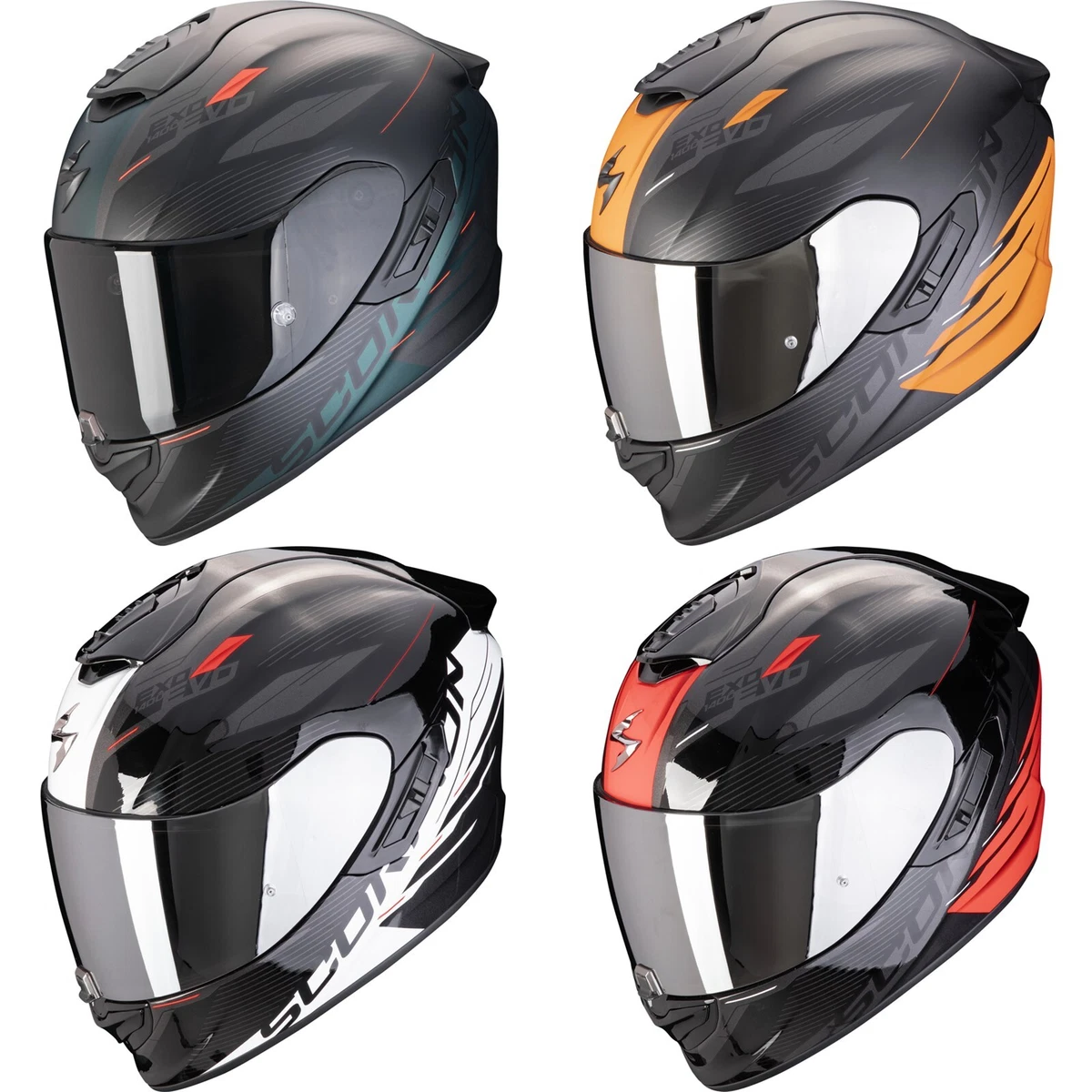 Scorpion Motorrad Helm EXO 1400 EVO 2 II Air Luma Touring